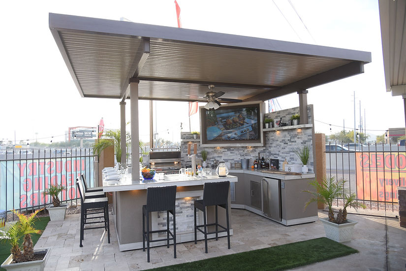 Best Outdoor Kitchen Bermuda BBQ Island with TV - Image 12