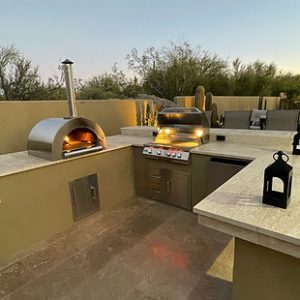 Built-In Kokomo 32” Wood Fired Stainless Steel Pizza Oven