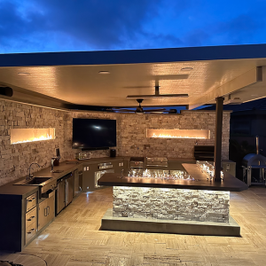 Luxury Outdoor Kitchen BBQ Grill Island