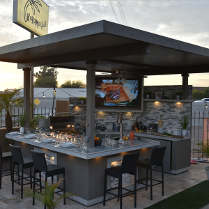 Best Outdoor Kitchen Bermuda BBQ Island with TV