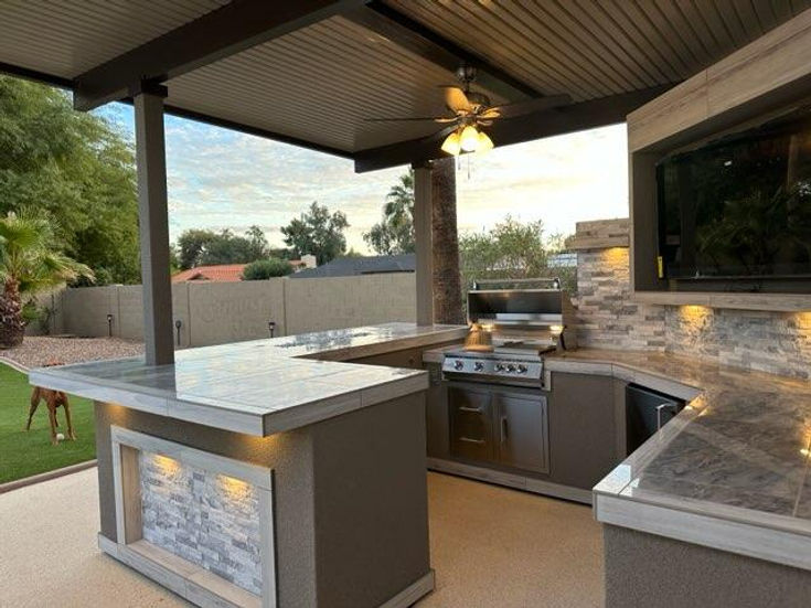 Best Outdoor Kitchen Bermuda BBQ Island with TV - Image 3